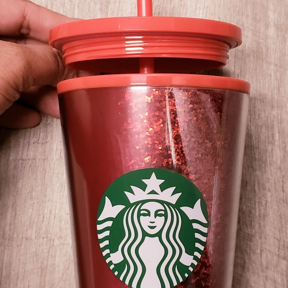 🆕️ Starbucks Red Sparkly Sequins Tumbler - Picture 4 of 13